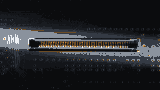 A bare circuit board with one empty slot
